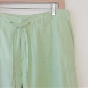 Liz Claiborne Comfy Green Linen Pants